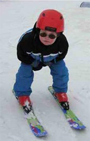 Daniel Wallhead skiing